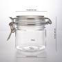 Hot sale 250ml 3pcs Clear pet recycled square plastic wide mouth jars with airtight seal lid 